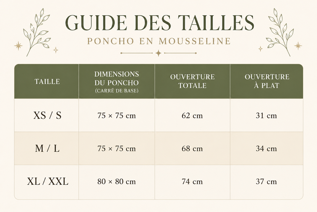 Poncho mousseline