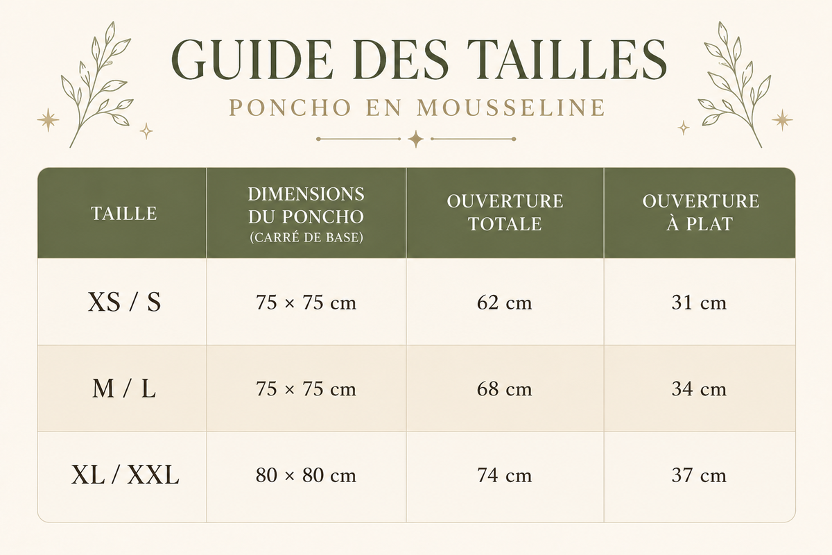 Poncho mousseline