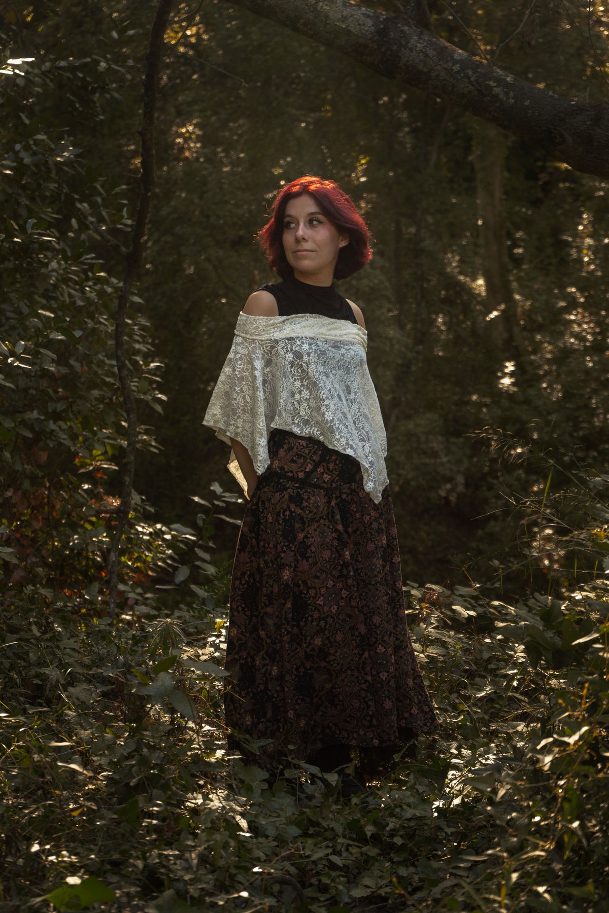 Poncho en dentelle
